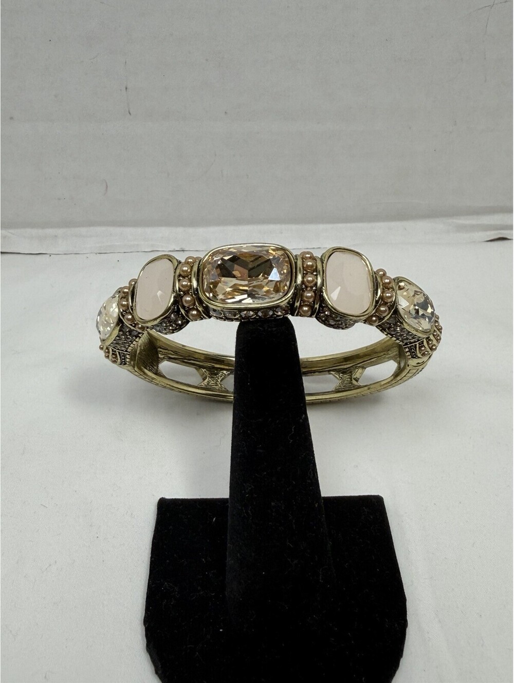 Heidi Daus Grand Slam Golden Shadow Crystal Deco Bracelet Size Large #9
